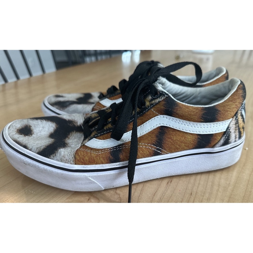 Vans Discovery Project Cat Tiger Skate Shoes Women 7.5 Juniors 6 Low Top 721356